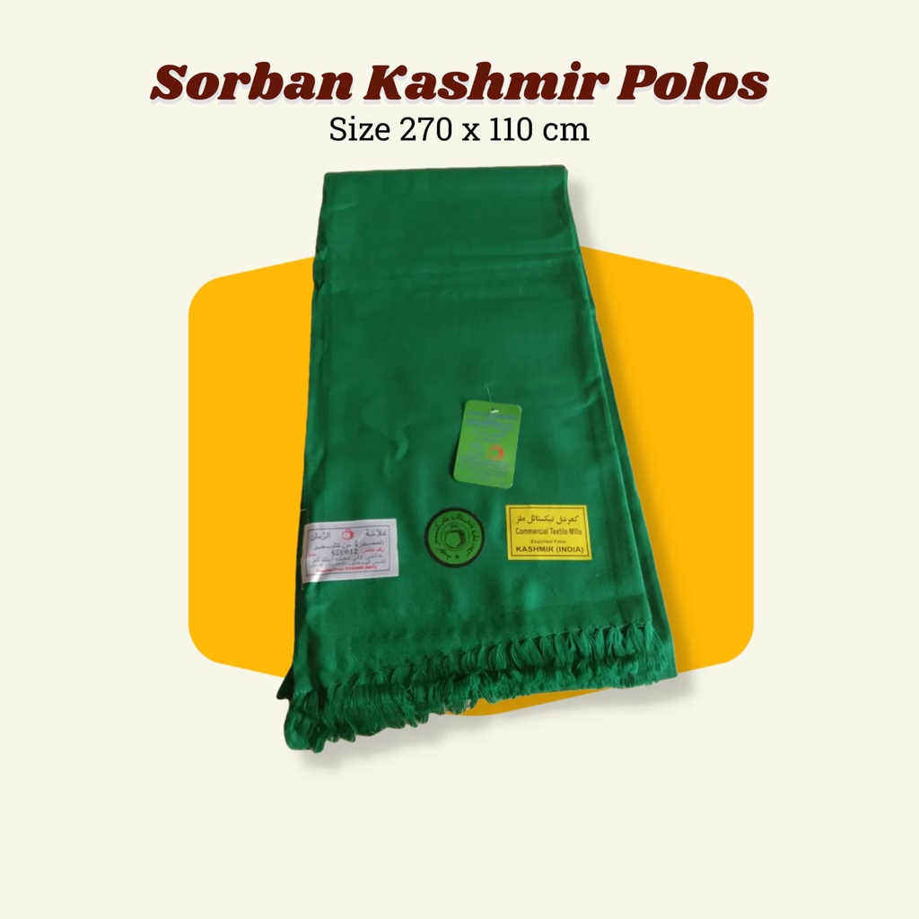 Sorban / Syal / Rida / Surban Habib Kashmiri Motif Polos
