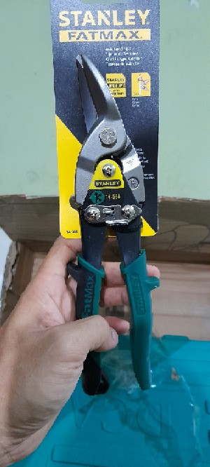 Stanley 14-564-22 Tang Gunting Baja Stanley 14 - 564 - 22 Maxsteel Aviation Snips Straight Stanley