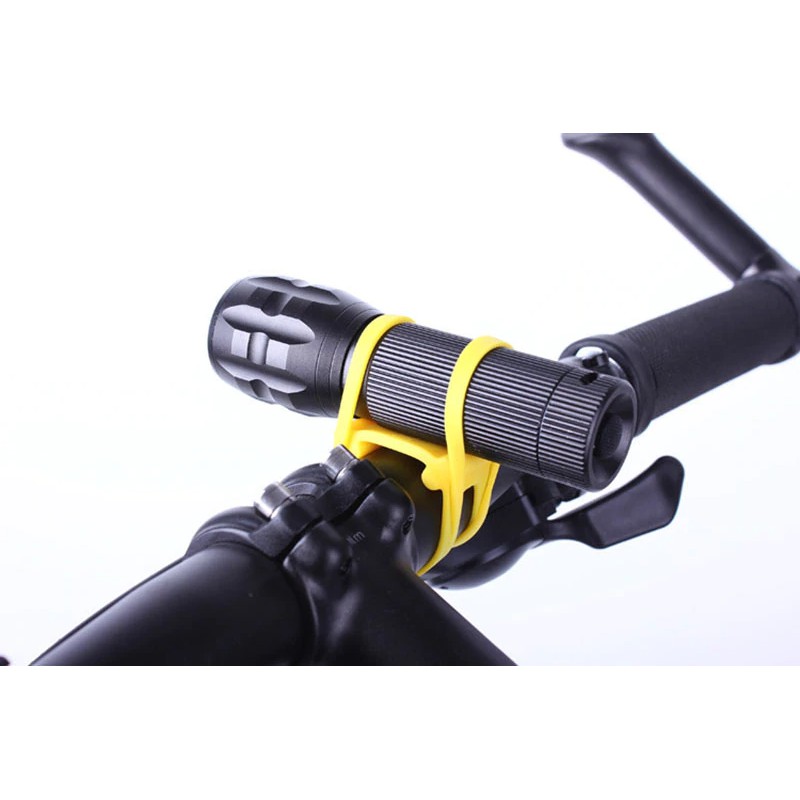 YGRETTE - Silicone Strap Bike Bracket Mount Holder for Flashlight Silikon senter braket sepeda