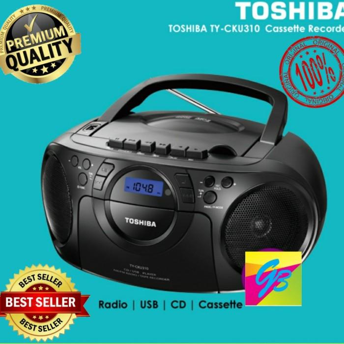 Big Promo Terbaru Porta | Compo Toshiba Cku 310 Mini Radio Cd Player Kaset Tape