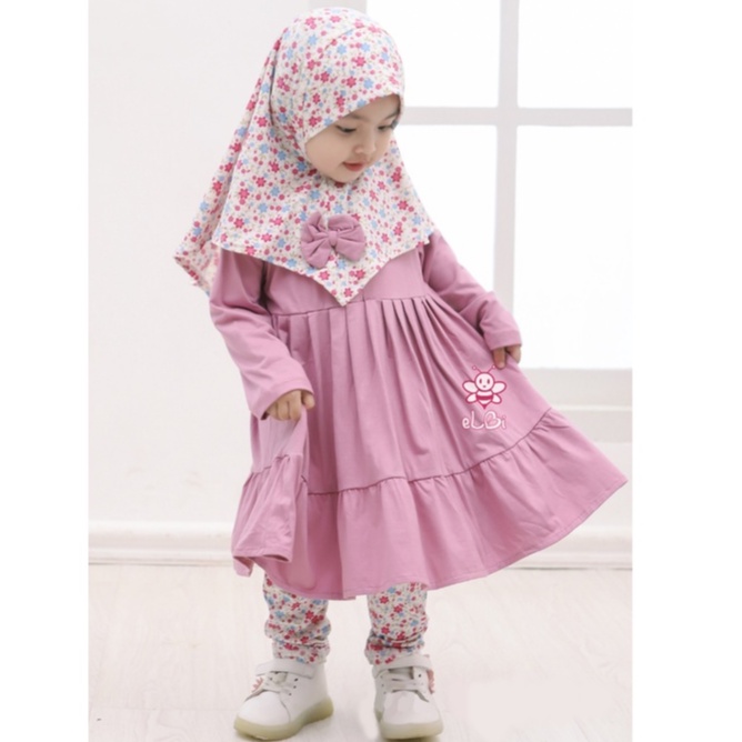 BAJU STELAN TUNIK ANAK PEREMPUAN POLOS / SET NAYLA POLOS KIDS MODEL KANCING / SETELAN SPANDEK RAYON SUPER