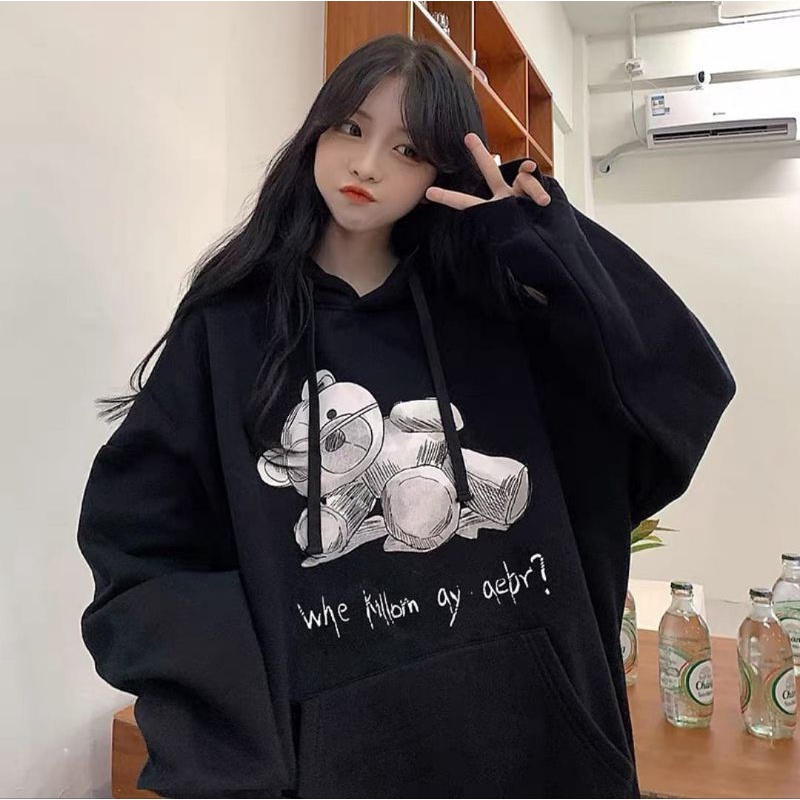 Sweater Hoodie Wanita Oversize | We Killom Bear Sweater Oversize | Sweatshirt Pakaian Wanita Lucu