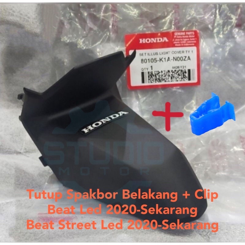 80105 K1A N00ZA COVER TUTUP LAMPU PLAT NOMOR SET Slebor Spakbor Belakang ILLUS LIGHT COVER 80105K1ANOOZA BeAT K1A BEAT STREET DELUXE LED 2020 2021 ORIGINAL HGP