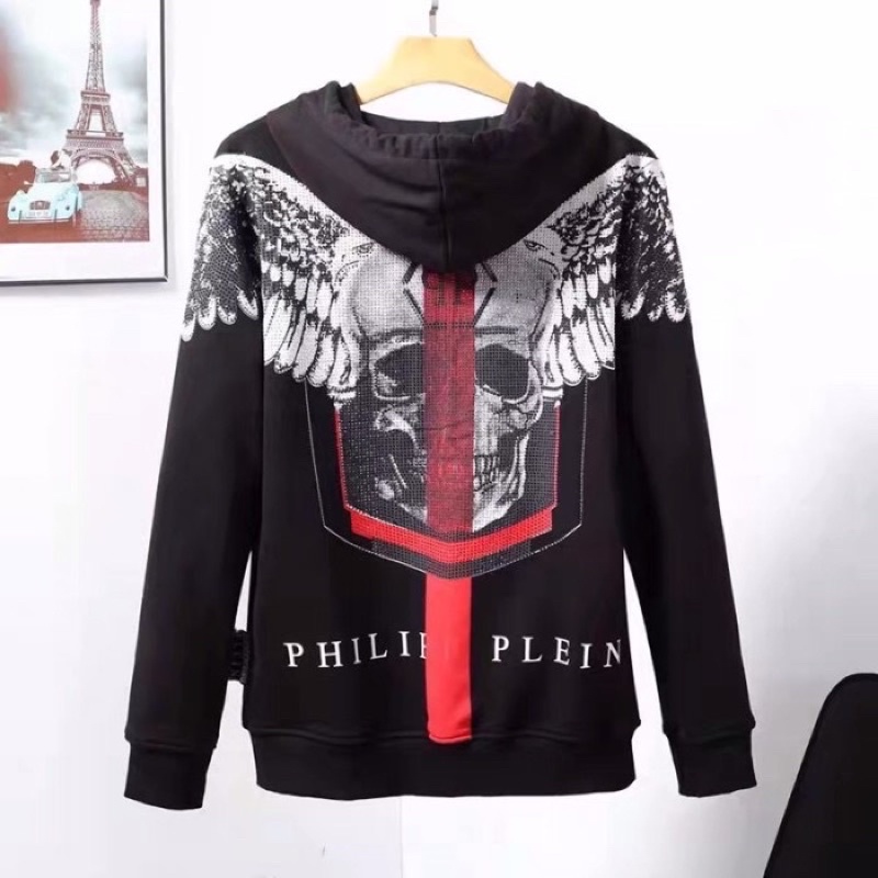 PP61 SWEATER HOODIE PHILIPP PLEIN SKULL FULL SWARROWSKY