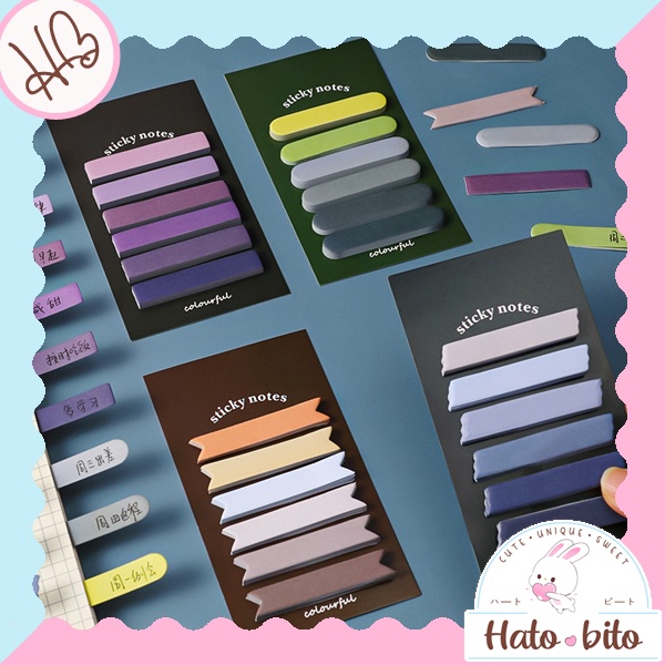 

Sticky notes classic retro estetik kertas deco colourful diy jurnal planner mini memo bookmark HB1336