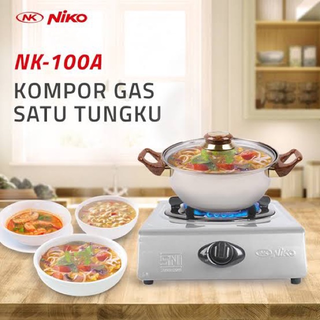 Niko Kompor Gas 1 Tungku Stainless NK-100A