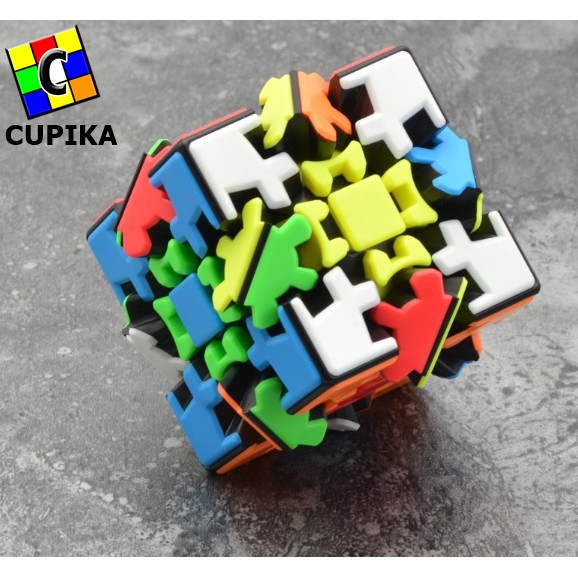 Rubik 3x3 Gear Lefun V2 Sclupture Timbul Magic Cube