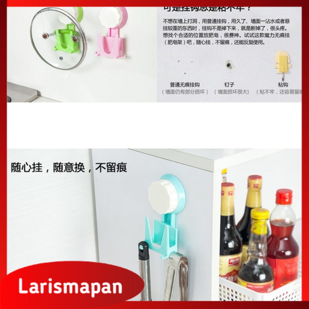 Vacum Serbaguna Tanpa Paku Gantungan Centong Sutil Tutup Panci