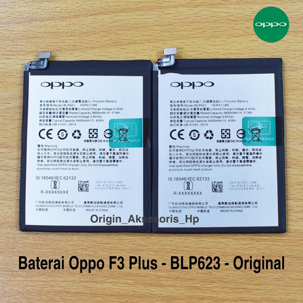 Baterai Oppo F3 Plus R9S Plus F3+ BLP623 Original Batre HP Oppo dc88