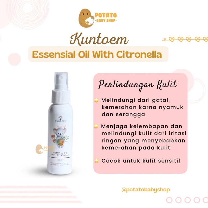 Kuntoem Essential Oil With Citronella - Mosquito spray anti nyamuk