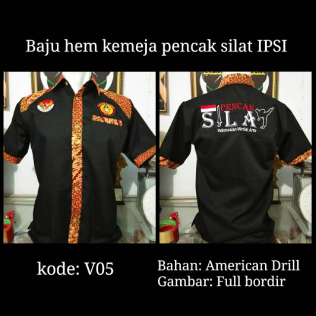 Baju Hem kemeja pencak silat IPSI kode V05