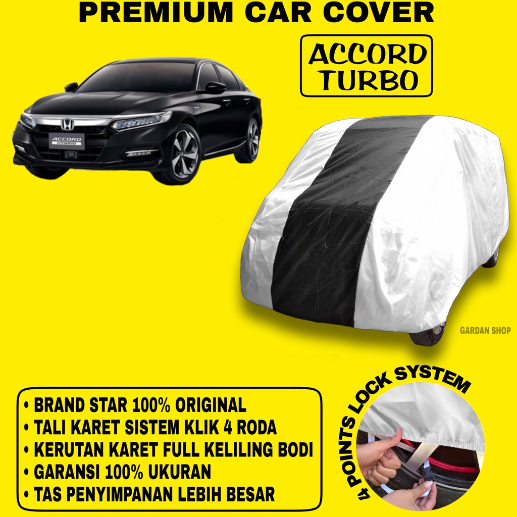 Body Cover ACCORD TURBO SILVER HITAM Penutup Bodi Mobil Accord Turbo Waterproof PREMIUM