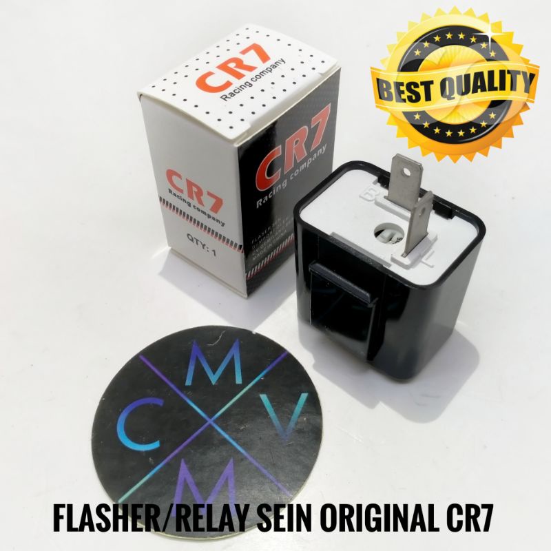 FLASHER / RELAY LAMPU SEN motor / sein riting KEDIP motor CR7 TECH21 100% ORIGINAL setelan