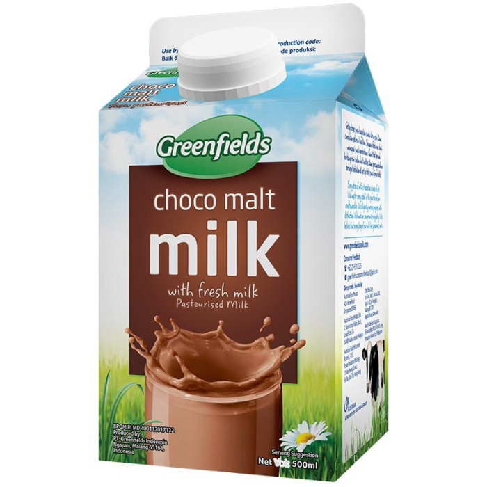 Greenfields Fresh Milk Pasteurisasi Choco Malt 500Ml