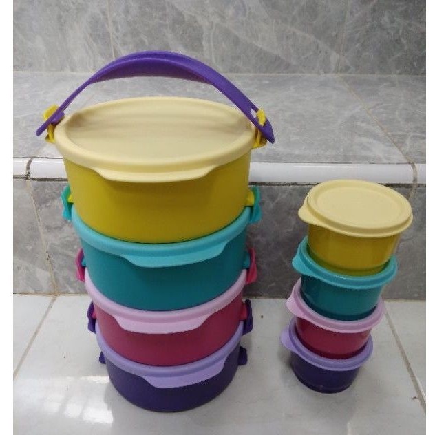 rantang 4 susun small ctg 550 ml tuperware lama