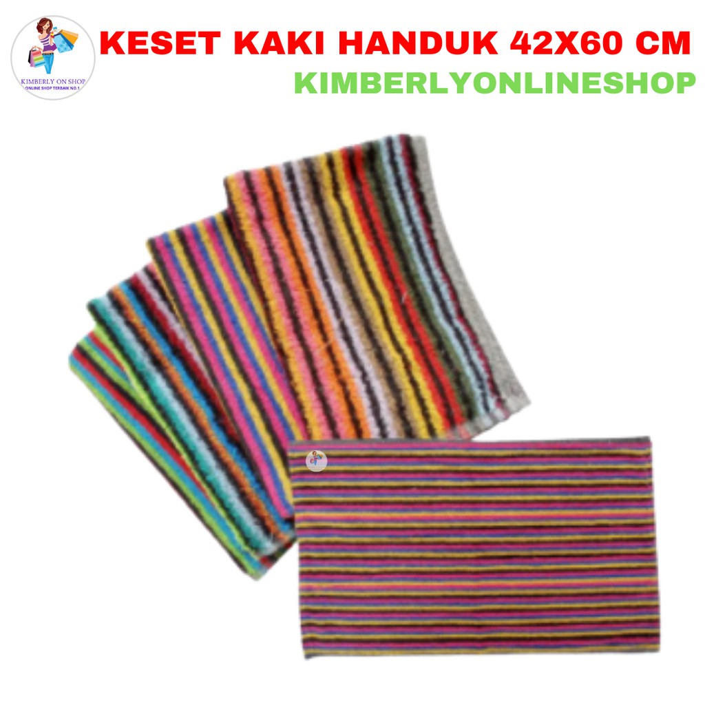 Keset Kaki Handuk Anti Slip Keset Rumah 42 x 60 Warna Random