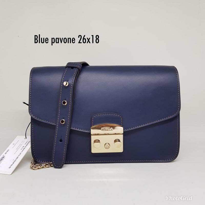 tas furla metropolis shoulder bag blue pavone