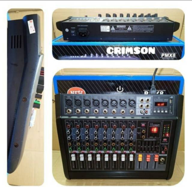 mixer audio bluetooth crimson pmx8 amplifier mixing audio sound system pmx 8 channel