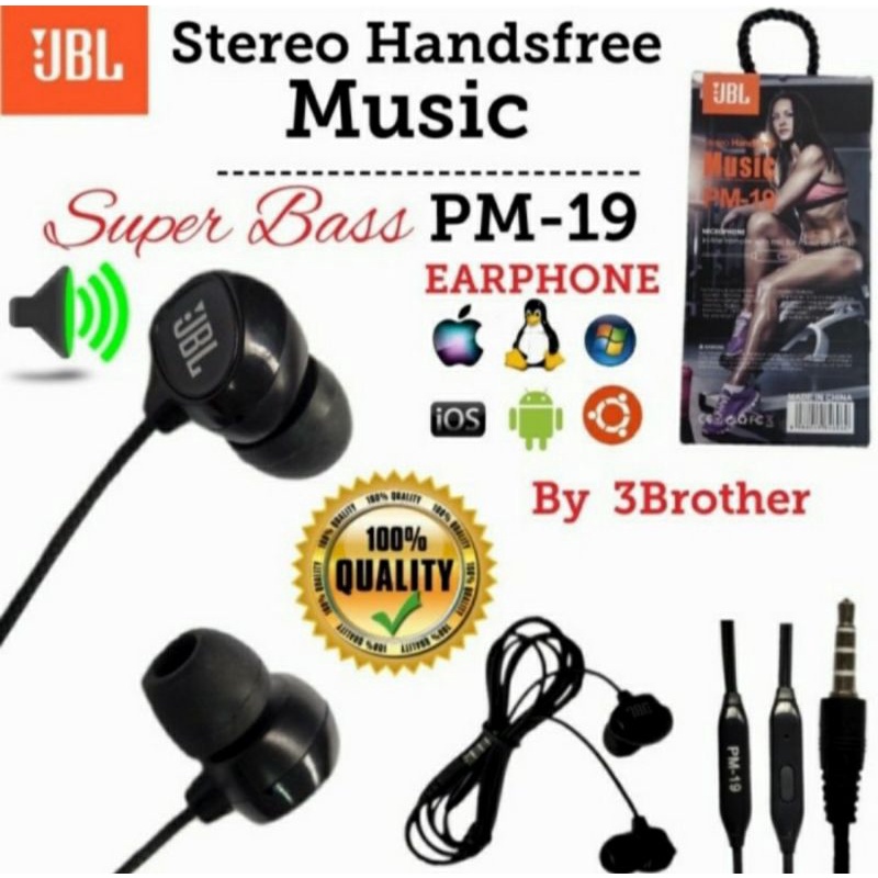 HEADSET HANDSFREE JBL PM19 EARPHONE