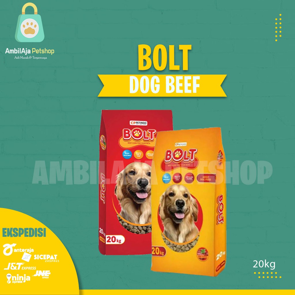 Makanan Anjing Bolt Dog All Varian 20 KG (KHUSUS GRAB GOSEND)