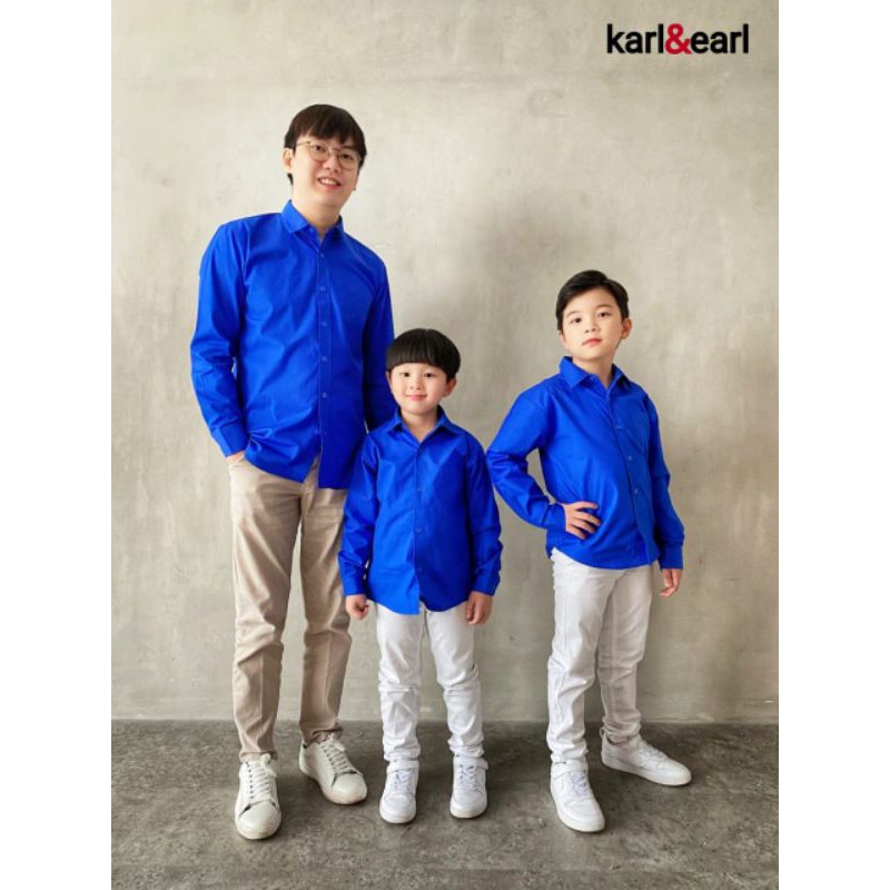 KARL & EARL - Kemeja Anak Laki Laki | Kemeja Couple Ayah Dan Anak Laki | Kemeja Lengan Panjang Anak 