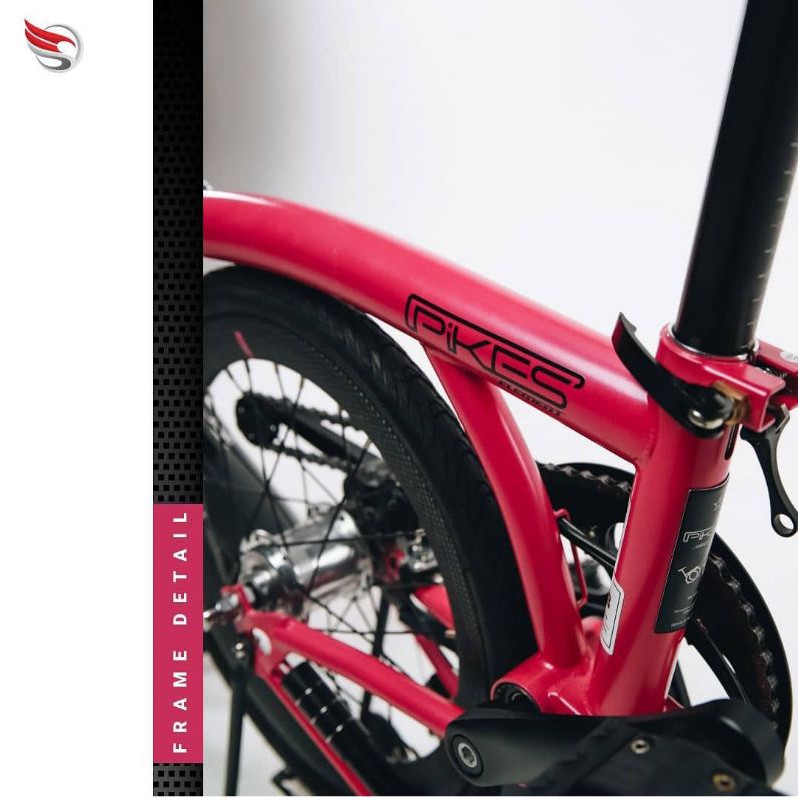Sepeda Lipat Folding Bike Trifold Element Pikes gen 2 pink pevita series baru bnib new