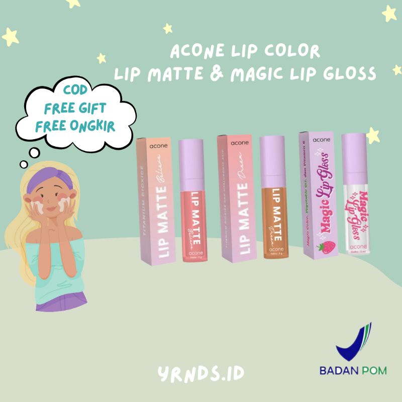 LIP MATTE ACONE / LIP CREAM / LIP COLOR ACONE TRANSFERPROOF / LIP MATTE MURAH