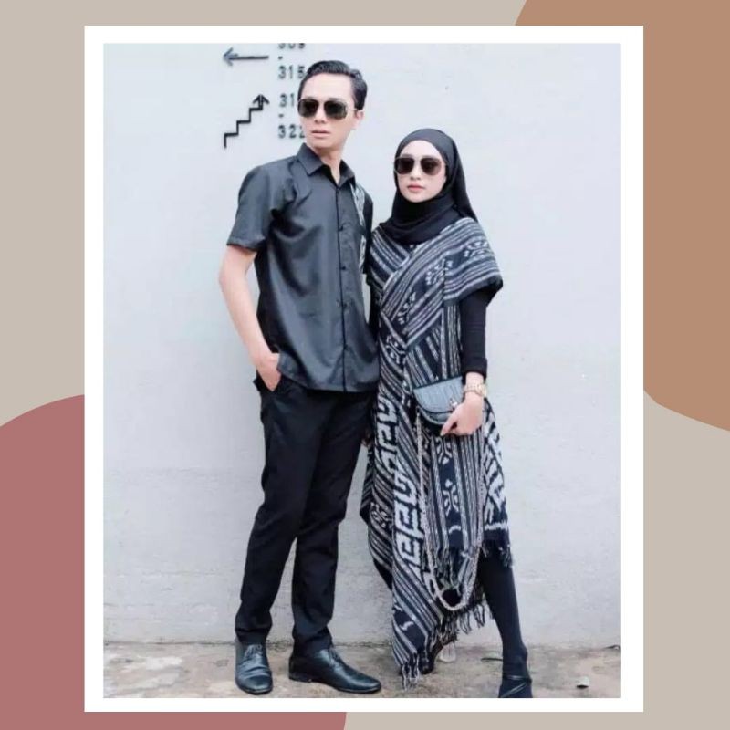 Jual Set Couple Tenun Baju Tenun Couple Dress Tenun Kemeja Tenun Couple