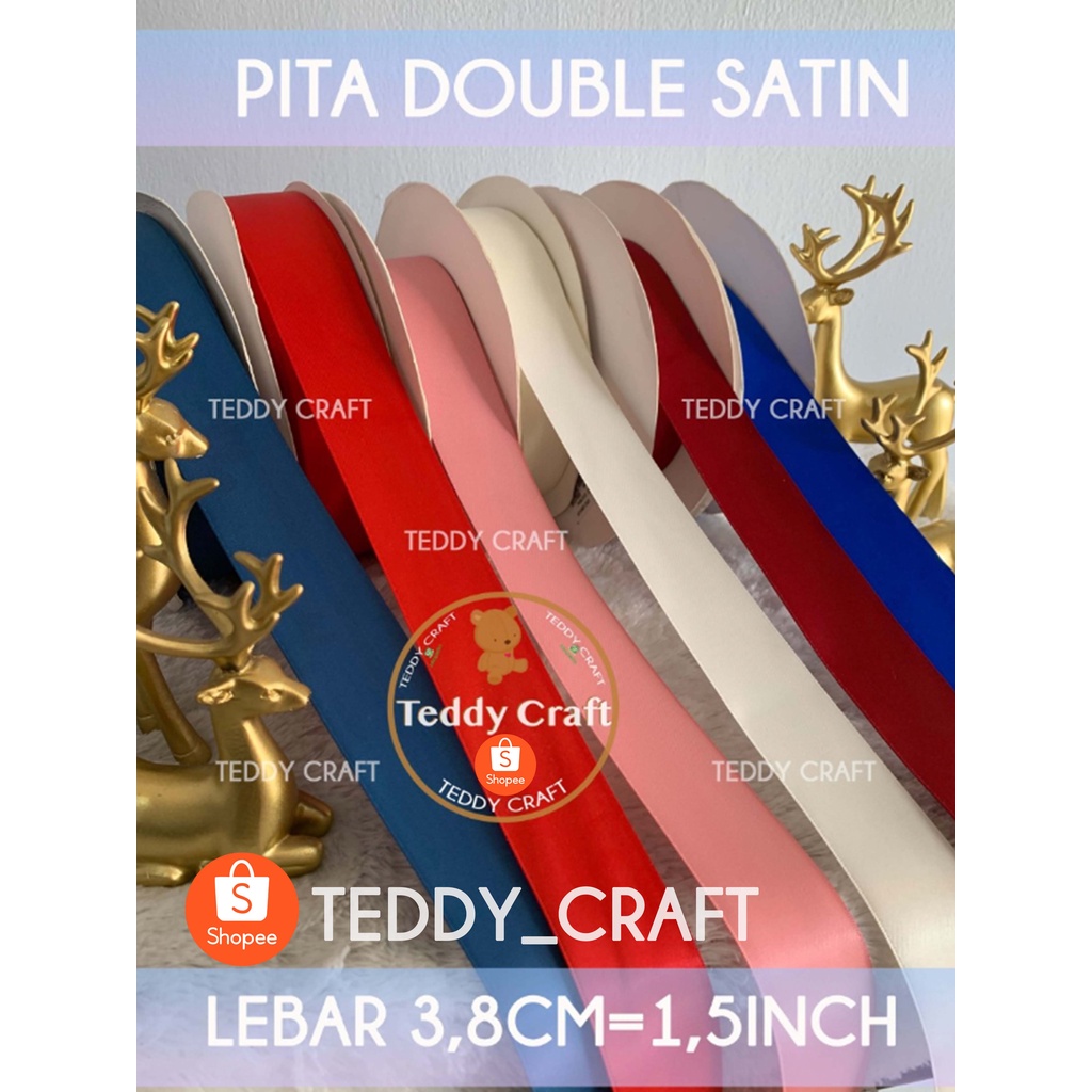 

Pita Double Satin 1.5" - Ribbon Pita Dua sisi - Premium Import Kado Craft