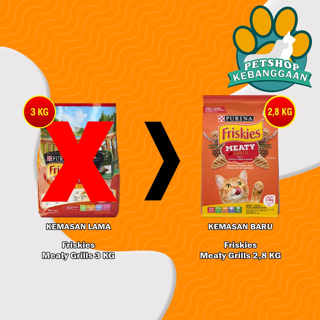 Makanan Kucing Friskies Meaty Grills 2,8 Kg Cat Food Dry Fresh Pack