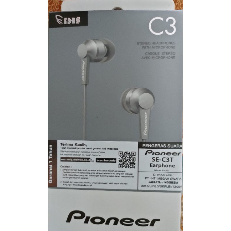 HEADSET PIONEER SE-C3T ORIGINAL BANTING HARGA