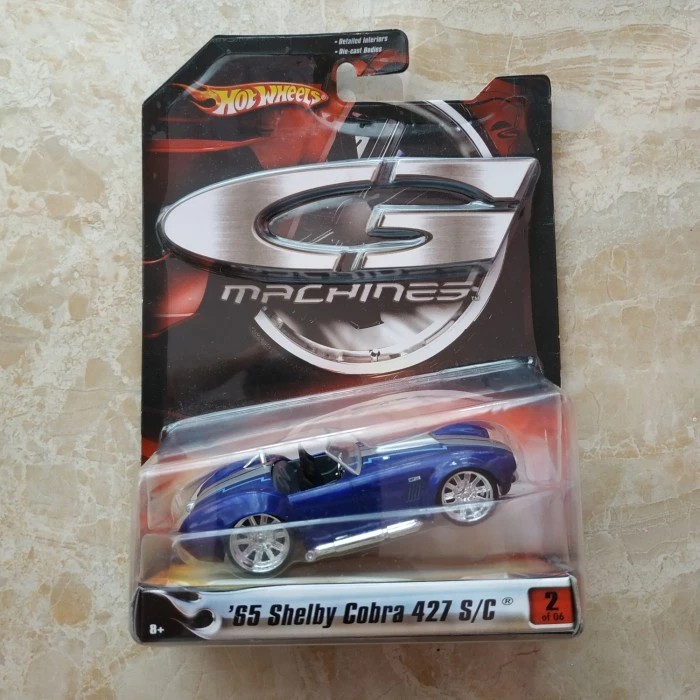 Hotwheels 65 Shelby Cobra 427 S/C G Machines 1:50 Ban Karet Cat Khusus