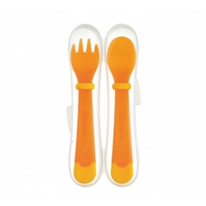 Simba P3342 Thermochromic Spoon &amp; Fork Set