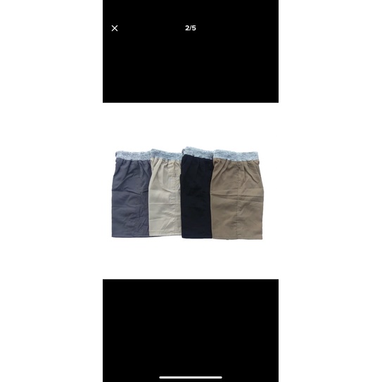 Celana Chinos Pria Dewasa L Xl Xxl Rip Pingang Karet Elastis-Paket 4pics