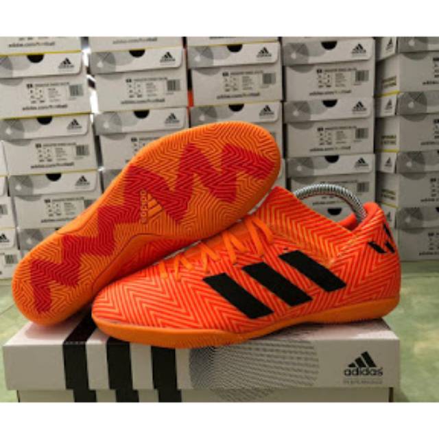 Sepatu Futsal Adidas Nemeziz Messi Tango 18.2 IN - Orange Black