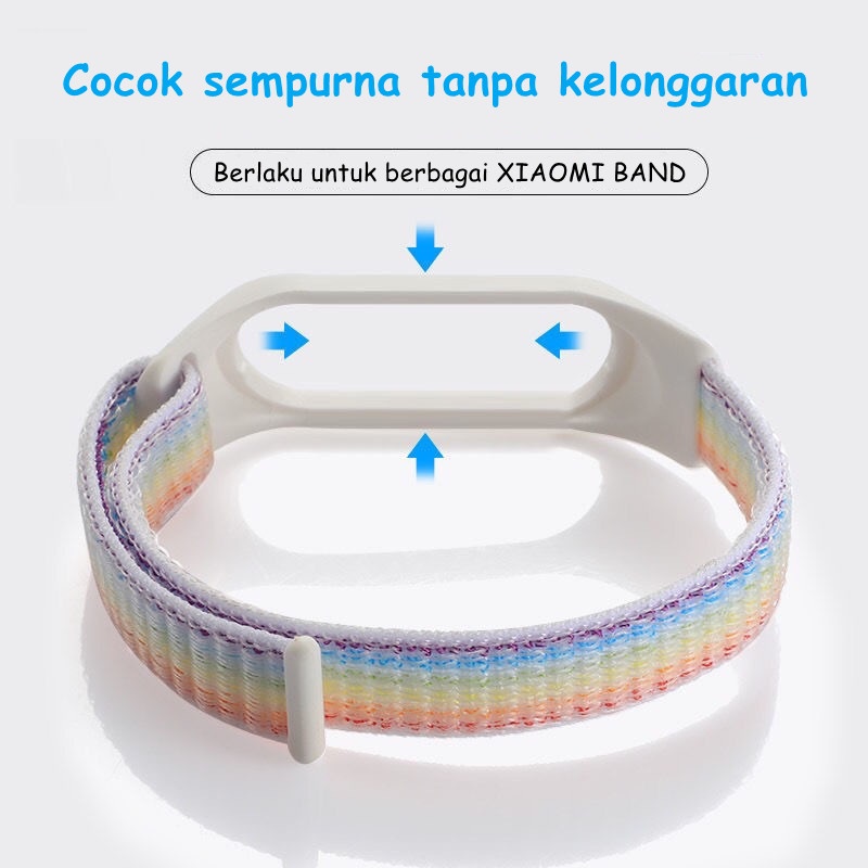 Tali✅Nylon Strap for mi band 5/6 Bracelet Sport loop watch Belt Miband strap Wristband for xiaomi Mi band 6 5 4 3 Bracelet