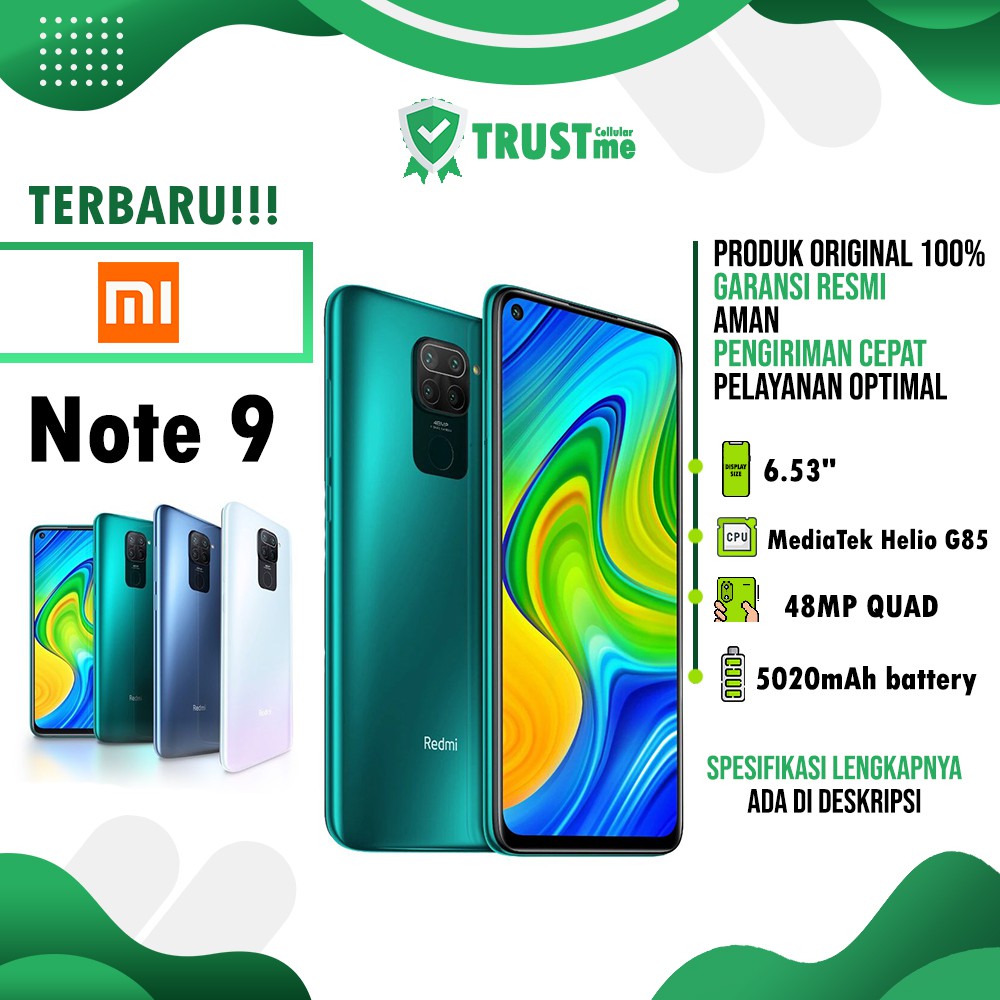 Xiaomi Redmi Note 9 6 128 Ram 6gb Rom 128gb Garansi Resmi Xiaomi Shopee Indonesia 