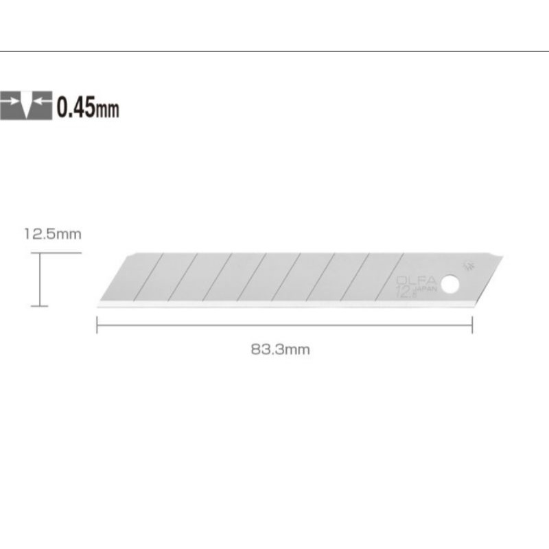 

12.5 MM Spare Blade MTB-10B(10 pcs pack with blister pack) Olfa