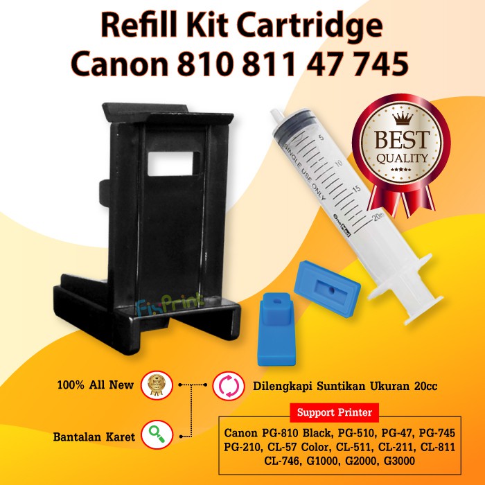 Refill Tool Kit Penyedot sedot Tinta Cartridge pg 810 cl 811 ip2770 mp287 mp237 mp258 pendek