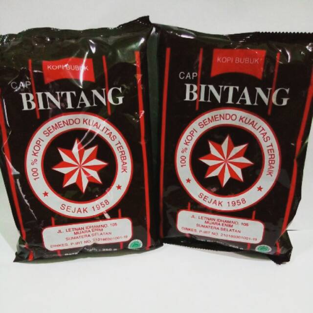 

Kopi Bubuk Murni Cap Bintang Asli Semendo Lahat Sumsel kemasan 250 gr