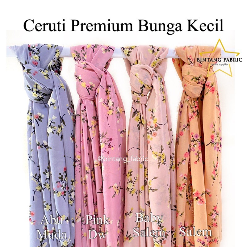 Bahan Kain Ceruti Babydoll Premium Motif 1 2 Meter Shopee Indonesia