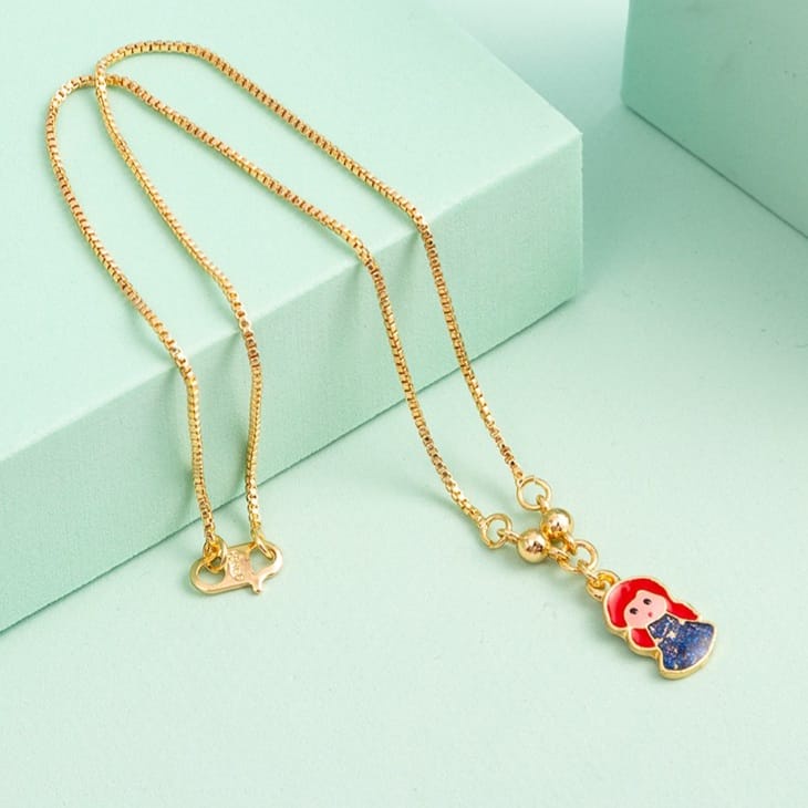 Kalung Anak Perempuan Unicorn Lucu Kalung Anak Karakter Lapis Emas Gold Anti Karat