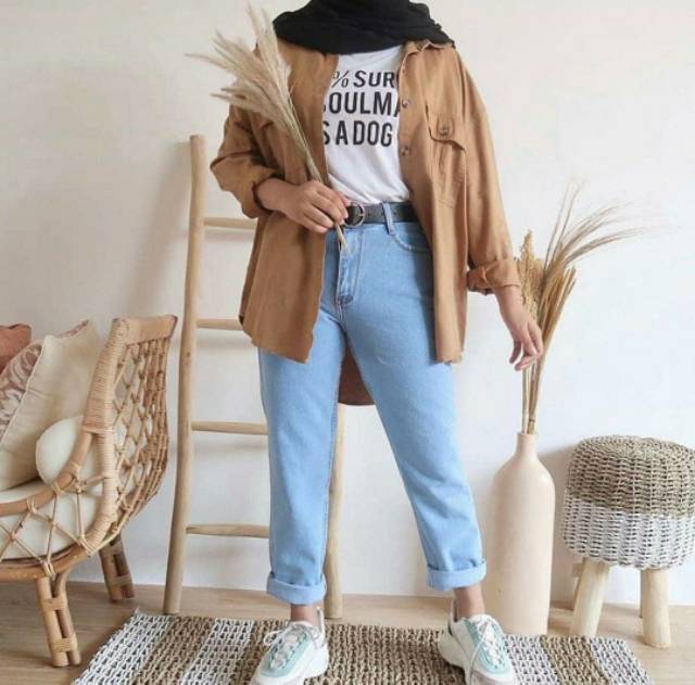 Plain Boyfriend Jeans / Plant Baggy Pants / Baggy Pant Basic / Boyfriend Basic Murah