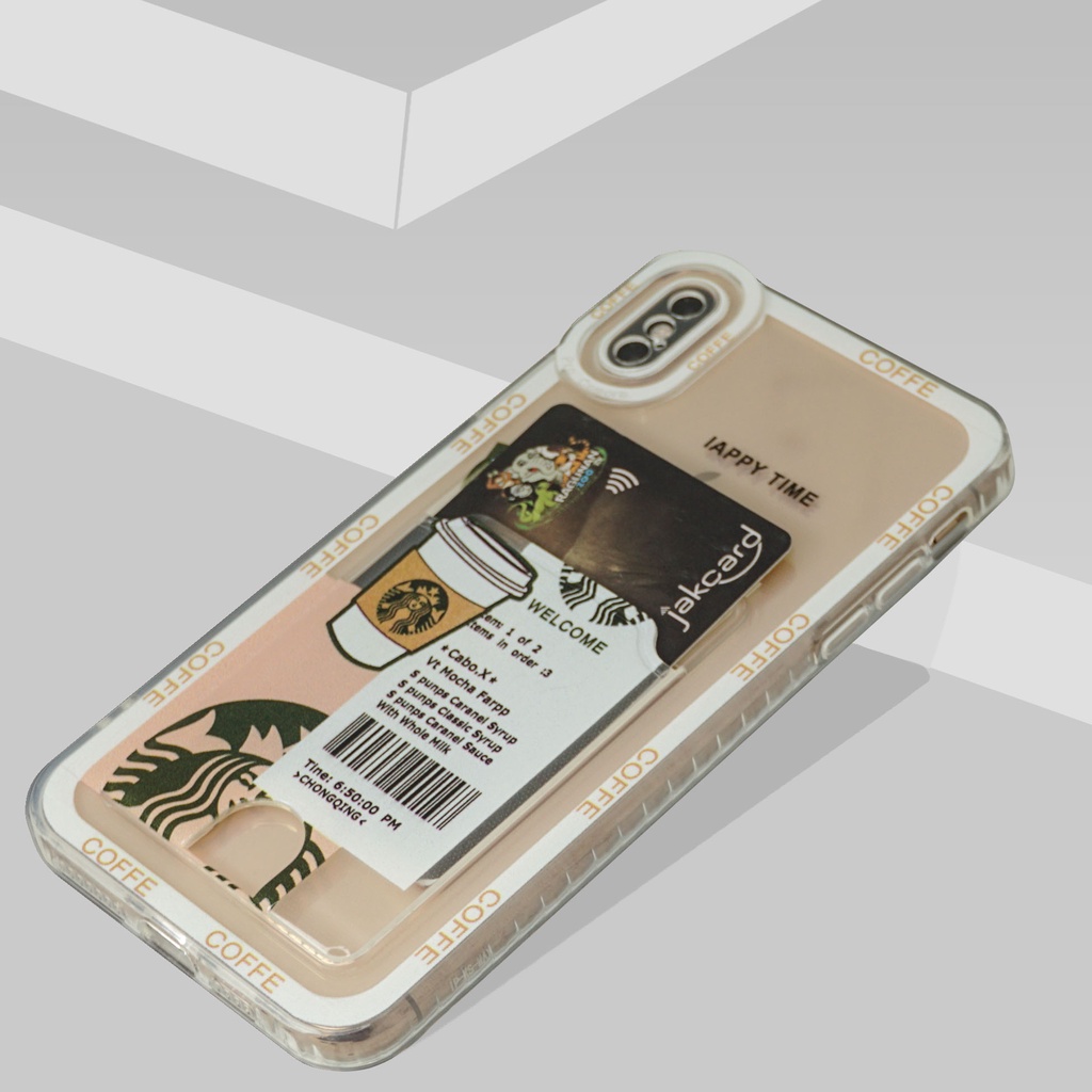 New Transparant Case Motif Card Slot Holder Soft Case Premium Full Lens Cover Samsung A12 5G/ M12 | A22 4G/ M32 4G | A32 4G | A32 5G/ M32 5G | A03 Core