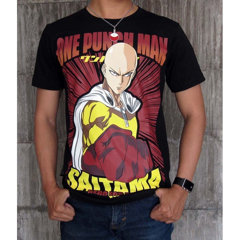 Saitama Anime  One Punch Man Baju  Kaos GA Shopee Indonesia