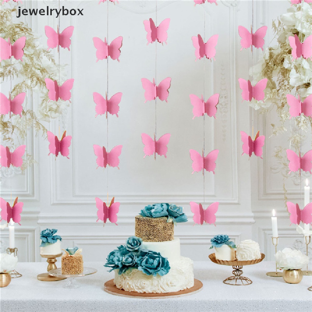 30 Pcs Banner Garlands Butterfly Paper Model Gantung Ukuran 3M Untuk Pesta Ulang Tahun Pernikahan