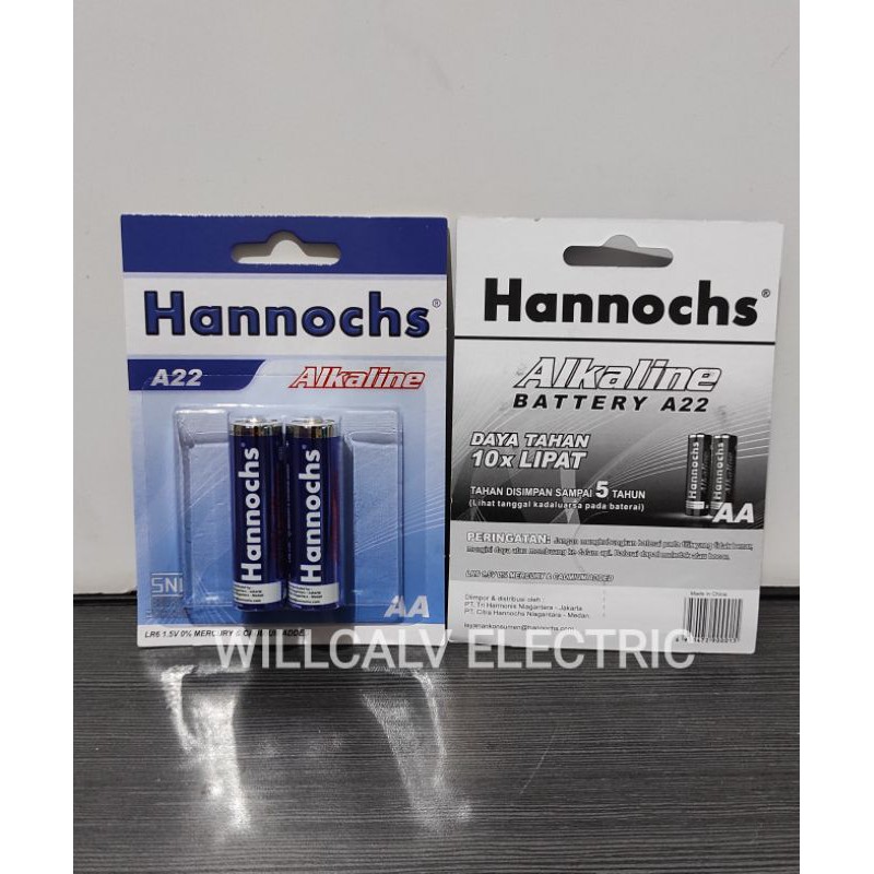 BATERAI HANNOCHS ALKALINE A22 AA A2 / BATERAI HANNOCHS AA A2 ISI 2