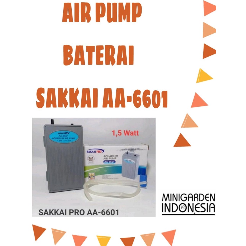 SAKKAI AA 6601 BATTERY DC AERATOR PORTABLE AIR PUMP POMPA UDARA BATERAI