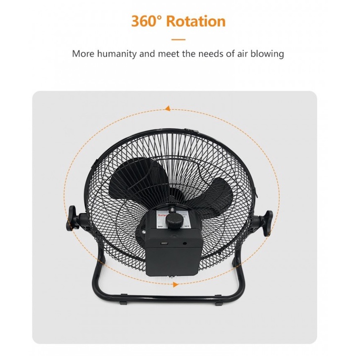 153 HXT-118 - Solar Charging Electric Fan 15W - Kipas Angin Tenaga Surya