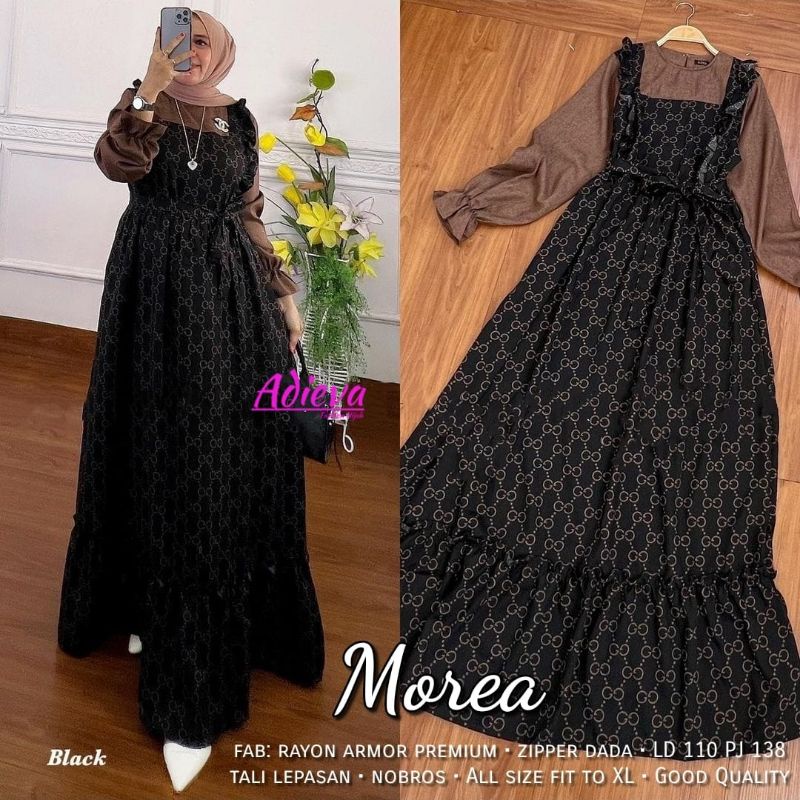 Gamis/Dress All Motif Alila Stacy Livy/Livina Almera Pretty Helina Flavio Erella Fiolin Gressy Miloa Jelio Amaris Sabrina Vidya Areola Talia Machio Zolla Geisya Gladis Eldora Morea Angeli Celine Adieva Matt Rayon Viscose-Morea black